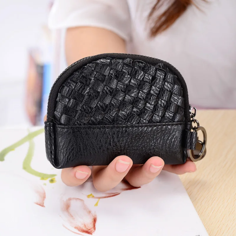 

Women Coin Purse Fashion Delicate Clutch Mini Wallet Cash Cards Key Coins Bag with Keychain for Femme Female 2020 Short Zipper