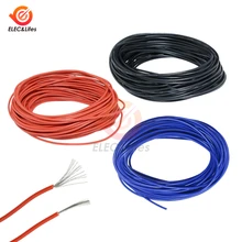 10 метров 24 калибра волноводный Электрический кабель Луженая медь кабель с ПВХ-изоляцией для светодиодов ленточный кабель красный/черный/синий/желтый 24AWG провод