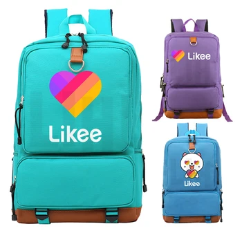 

Like App Backpack Women Likee Travel Bag Student School Bags Russian Zipper Bookbag Boys and Girls Waterproof Fashion Backpack