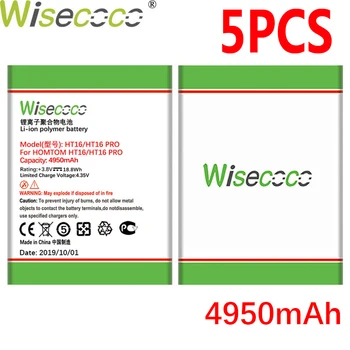 

WISECOCO 5PCS 4950mAh Battery For Homtom HT16 HT 16 Pro Phone In Stock Latest Production High Quality Battery+Tracking Number