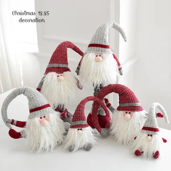 

Christmas Dolls Retractable Bearded Toys Xmas Figurines Christmas Gift for Kid Scavenger doll Red Xmas Tree Ornament