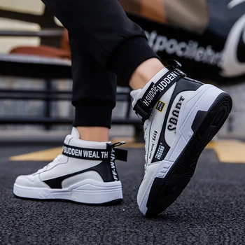 

Autumn and winter men's shoes Messi high-top shoes Outdoor flat-slip anti-cold wear-resistant fashion men's casual shoes