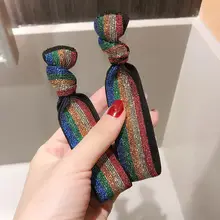 Южная Корея INS обруч для волос, браслет, модный, двойного назначения, леопардовый узор, лента для волос, Леопардовый узор, радужная резинка для волос, женский теннисный