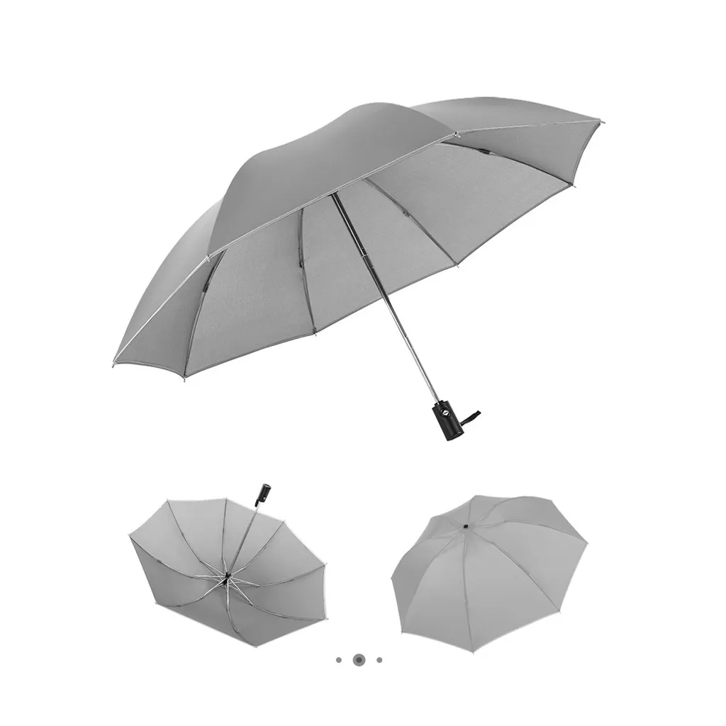 Автоматический складной бизнес-зонт со светоотражающими полосками, женский Автоматический роскошный 5 складной зонт, Прямая поставка