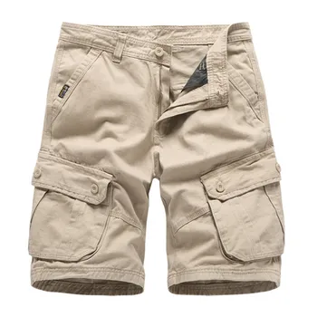 

Casual Men's Military Army Cargo Pants Shorts Cool Cotton Multi-pockets Appliques Male Short Pants Workout Shorts Trousers