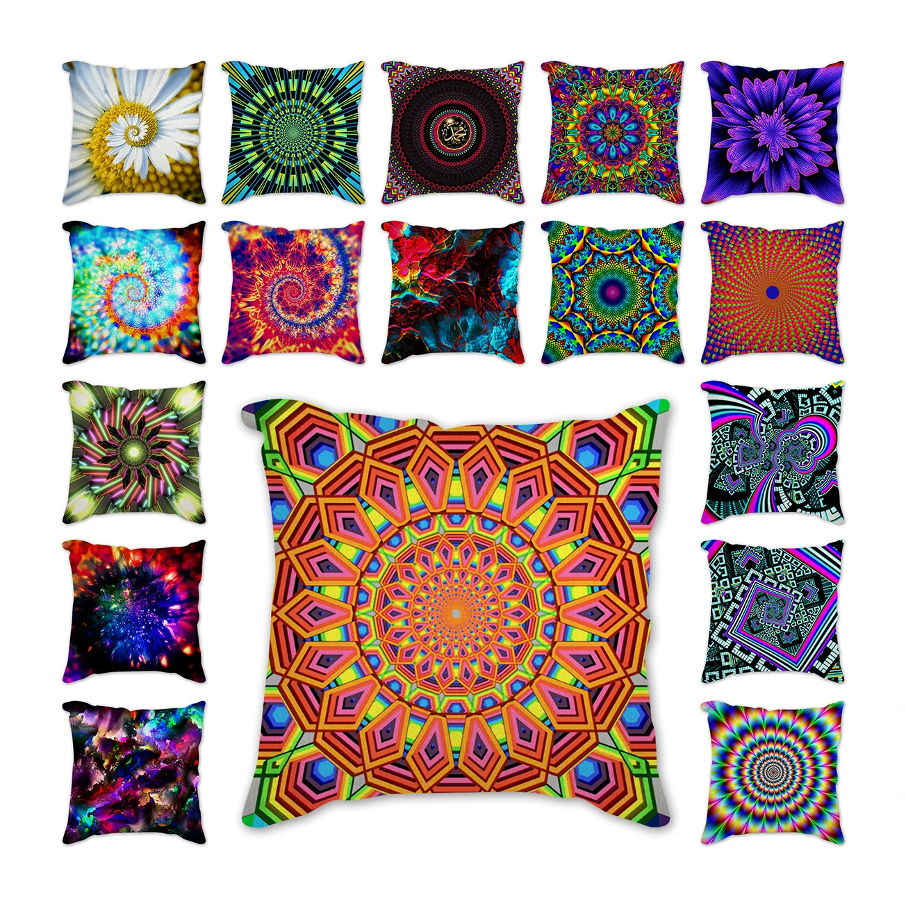 

MANDALA Geometric Pattern Decorative Cushions Pillowcase Polyester Cushion Cover Throw Pillow Sofa Decoration Pillowcover