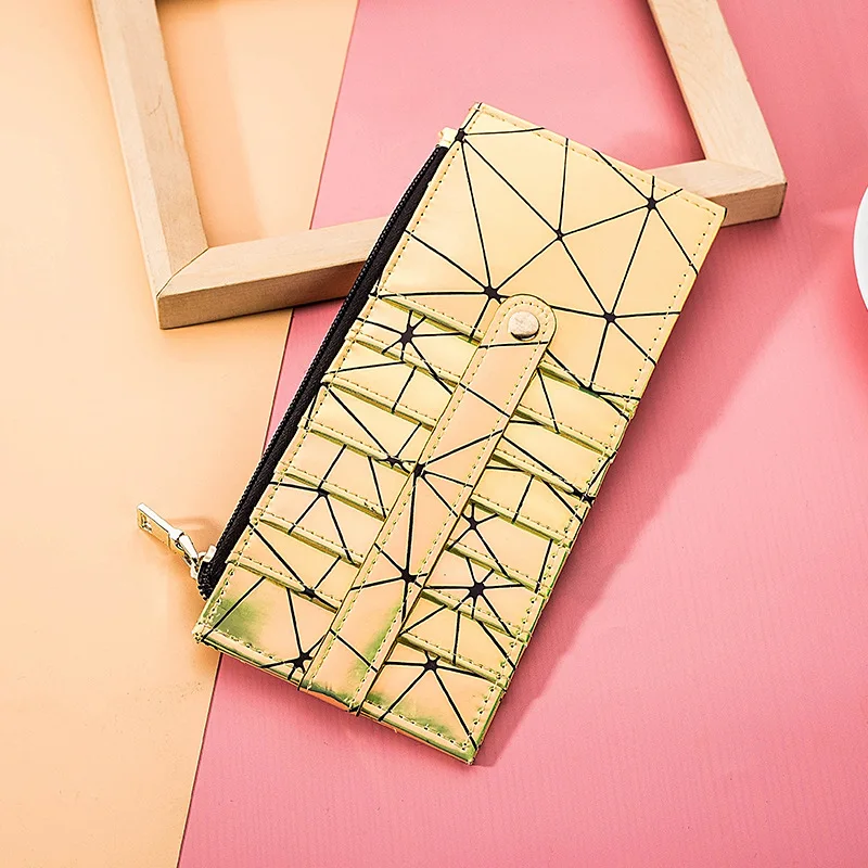 

LILY QUEEN Lattice Female Luxury Wallet Zipper Multi Cards Holder Slots Women Long Purse Money Organized