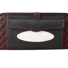 Автомобильный тканевый ящик из искусственной кожи козырек от солнца коробка салфеток держатель авто аксессуары для интерьера