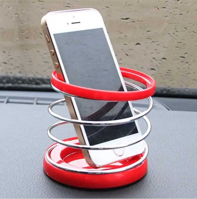 Car Spring Folding Cup Bracket Drink Phone Mobile Holder Dashboard Bottle Holder