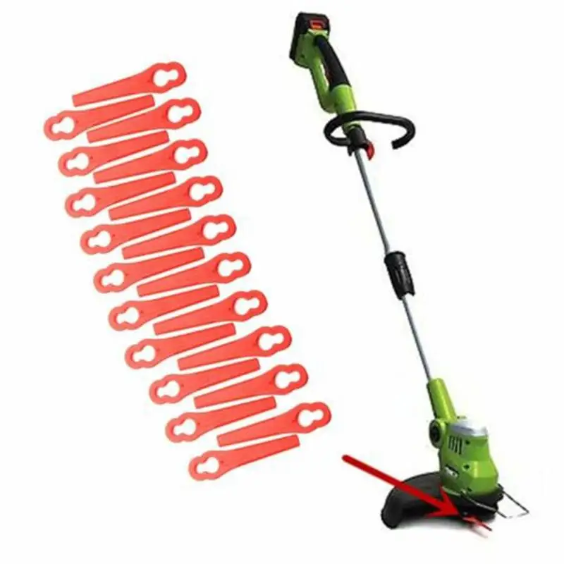 100 Pieces Replacement Trimmer Blade Einhell Plastic Blade Garden Lawn Garden Lace Mower Grass Einhell Gardening Tool