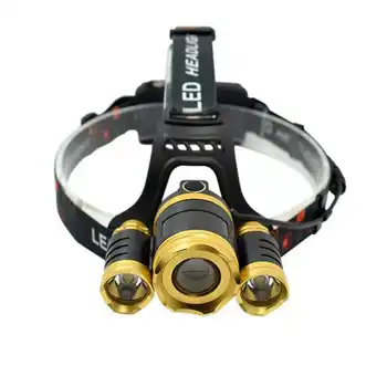 

Zoomable T6 LED Headlamp 10000LM Head Lamp 3 Leds Flashlight Rechargeable 4 Modes Frontal Head Torch for Camping Fishing