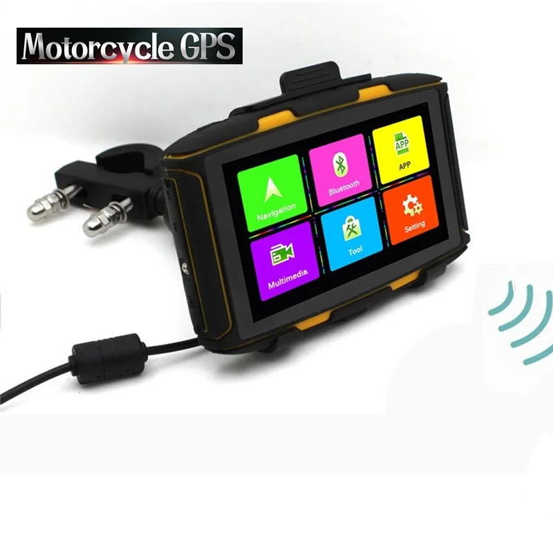 5 0 дюймовый мотоциклетный Автомобильный GPS-навигатор Android 4.4 GPS IPX67