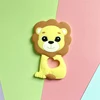 1Pcs Silicone Teething Beads Lion Cartoon Shape Baby Teethers Food Grade Teething Toys Diy Pacifier Clips Chains 5