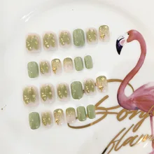 Накладные ногти патч подслащенная бобовая паста кончик для ногтей Douyin Стиль Знаменитостей Повседневная жизнь короткий длительный водонепроницаемый маникюр