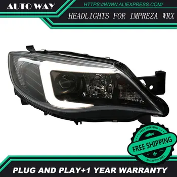 

Car Styling Head Lamp case for Subaru WRX WRX STI 2009-2012 Headlights LED Headlight DRL Bi-Xenon Lens HID Double