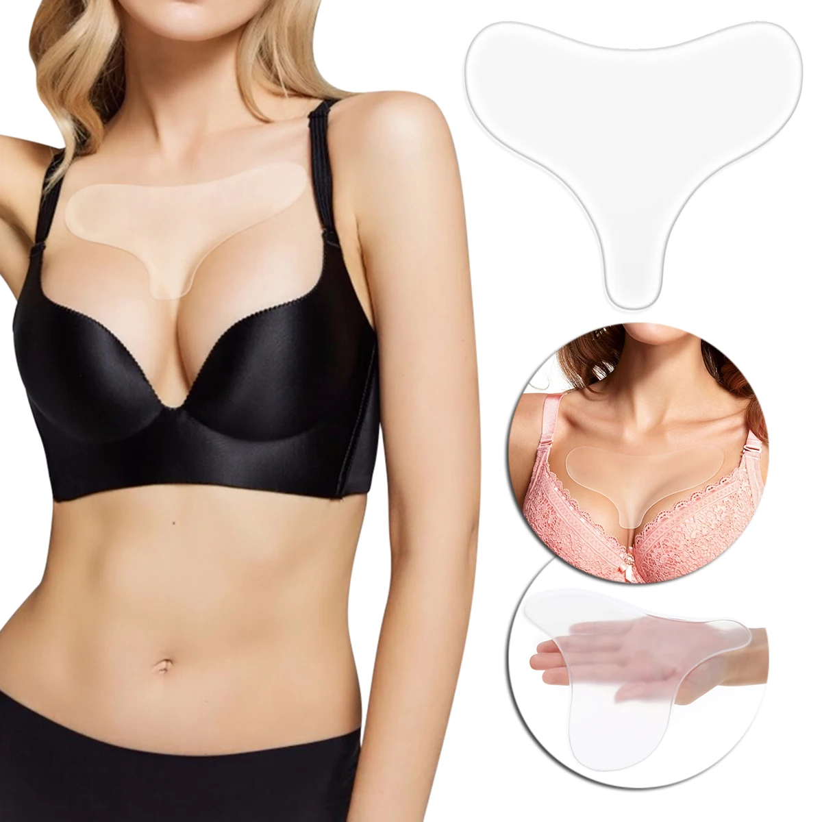 

1pc Reusable Anti Wrinkle Chest Pads Transparent Silicone Anti Aging Wrinkles Removal