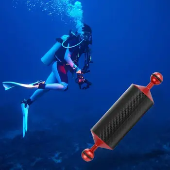 

8Inch and 10Inch Carbon Fiber Floating Buoyancy Aquatic Accessory Dual Ball Underwater Diving Arm Photography Tray Y1C9