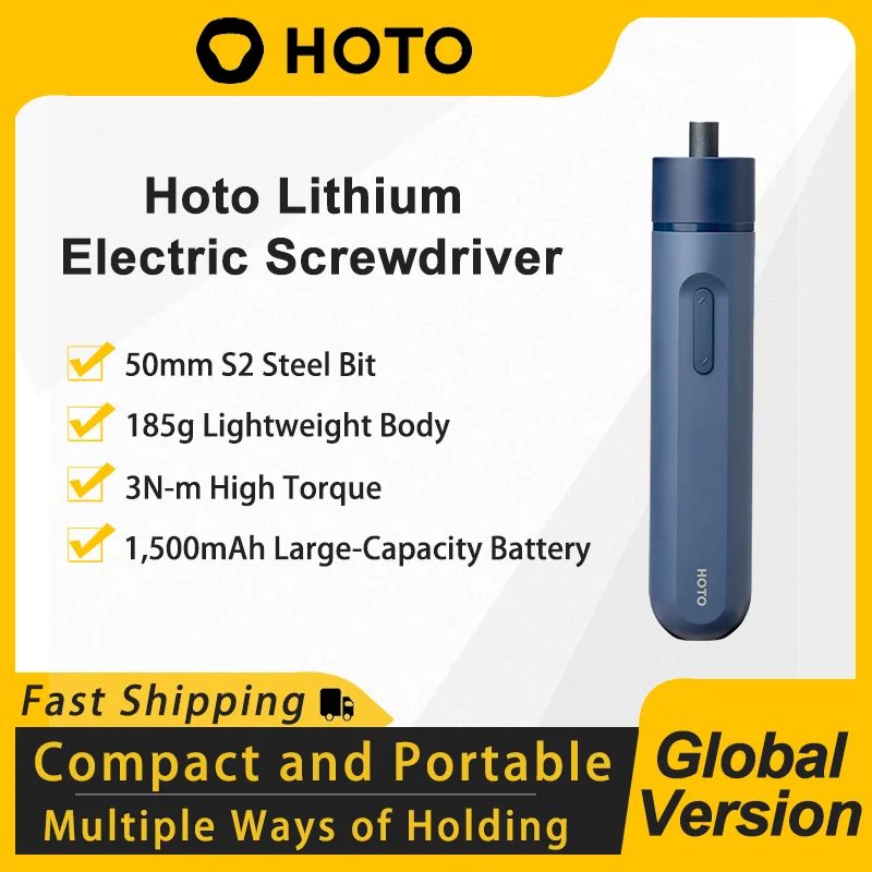 HOTO 3.6V Lithium Electric ScrewdriverV2 in 1 Manual Automatic Portable Repair Home Tools Mini Battery Cordless Screwdriver Set |