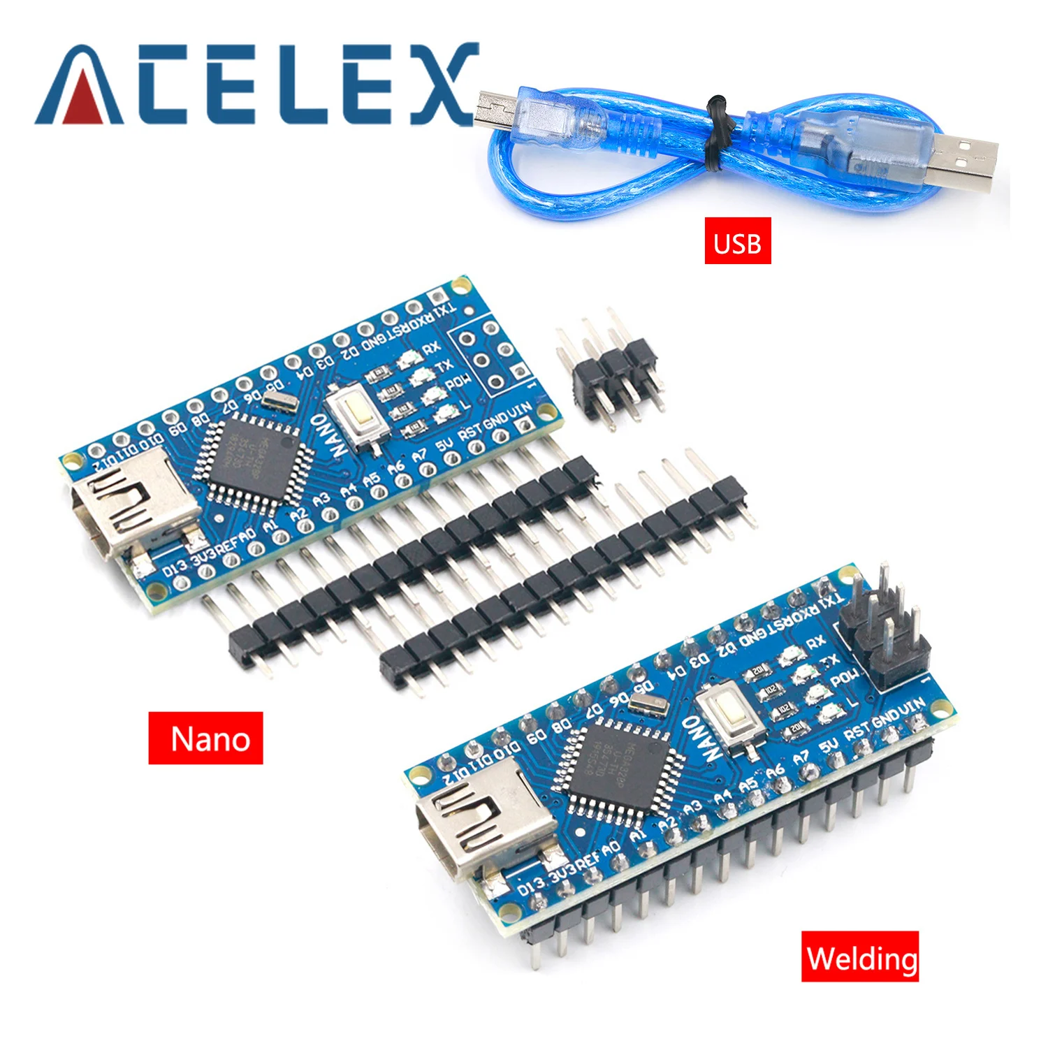 Акция для arduino Nano 3 0 Atmega328 1 шт. контроллер совместимая плата WAVGAT модуль PCB макетная