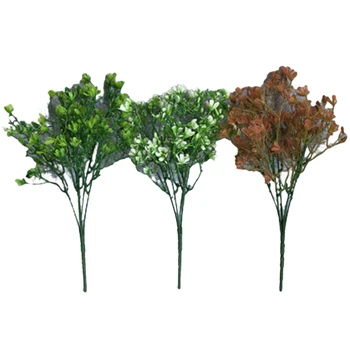 

8Pcs 5Fork Water Grass Eucalyptus Plastic Artificial Plants Green Grass Plastic Flower Plant Wedding Home Decoration
