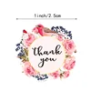 Pretty 50pcs Round Floral New Styles Thank You Stickers Seal Label for Wedding Favor Party Handmade Envelope Stationery Sticker ► Photo 2/6