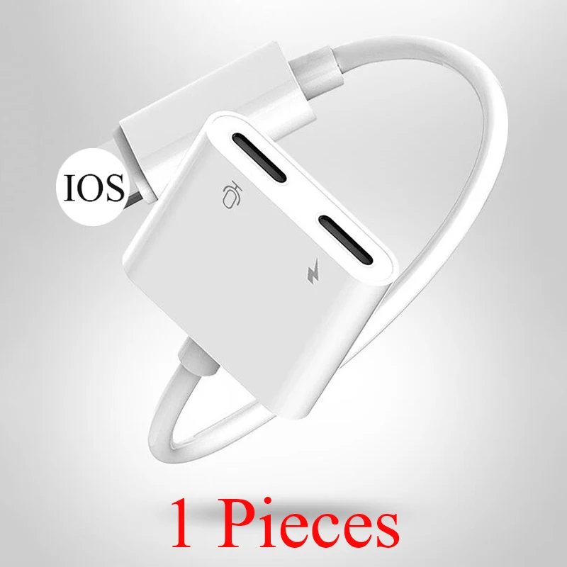 1 Pieces Аудио адаптер наушники с зарядным устройством кабель для iPhone 7 8 Plus X XR XS MAX Aux Jack адаптер для Iphone - Цвет: 1 Pieces