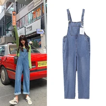 Женские повседневные джинсы с высокой талией, комбинезон, прямые комбинезоны, Джинсы бойфренда для женщин, большие размеры, брюки, комбинезоны