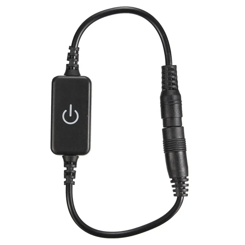 Черный DC12-24V 4A мини встроенный сенсорный светодиодный диммер контроллер адаптер для одноцветной светодиодной ленты лампы