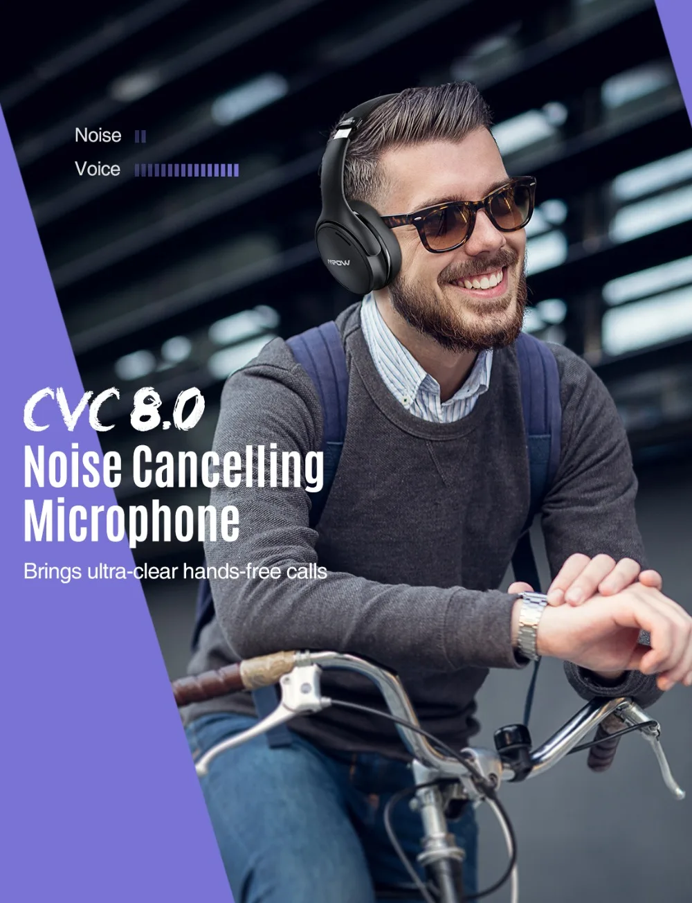 Mpow H19 IPO Wireless Headphones ANC Noise Canceling Headphone HiFi Stereo Bluetooth 5.0 Headset With 30H Playtime For Iphone 11 Huawei P30 Lite (3)