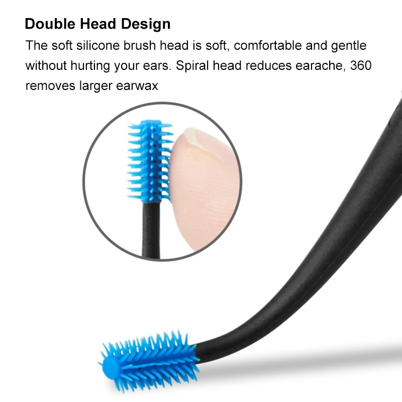 1Pcs Silicone Ear Wax Remover Ear Wax Earpick Remover Cleaner Brush Double Sided Spoon Brush Care Soft Cleaning Massage C2023 2