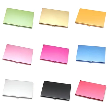

1 PCS High Quality Solid Color Alloy Card Holder Slim Package Business Case Box Card Business ID Credit Card Holders