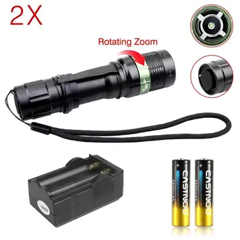 

T6 LED Flashlight Outdoor Lamp Zoomable Flashlight LED Torch With Battery Camping Lamp Flashlight Rechargeable