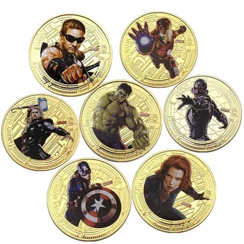 

The Avenger Commemorative Coin Captain America Iron Man Thor Hulk Civil War Challenge Coin Science Fiction Movie Coins Collecti