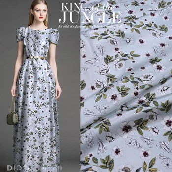 

Shivering Brand Printed 108cm 93%silk 7%spandex 19Momme Elastic Charmeuse Fabric for Dress Summer New Diy Sewing Free Shipping