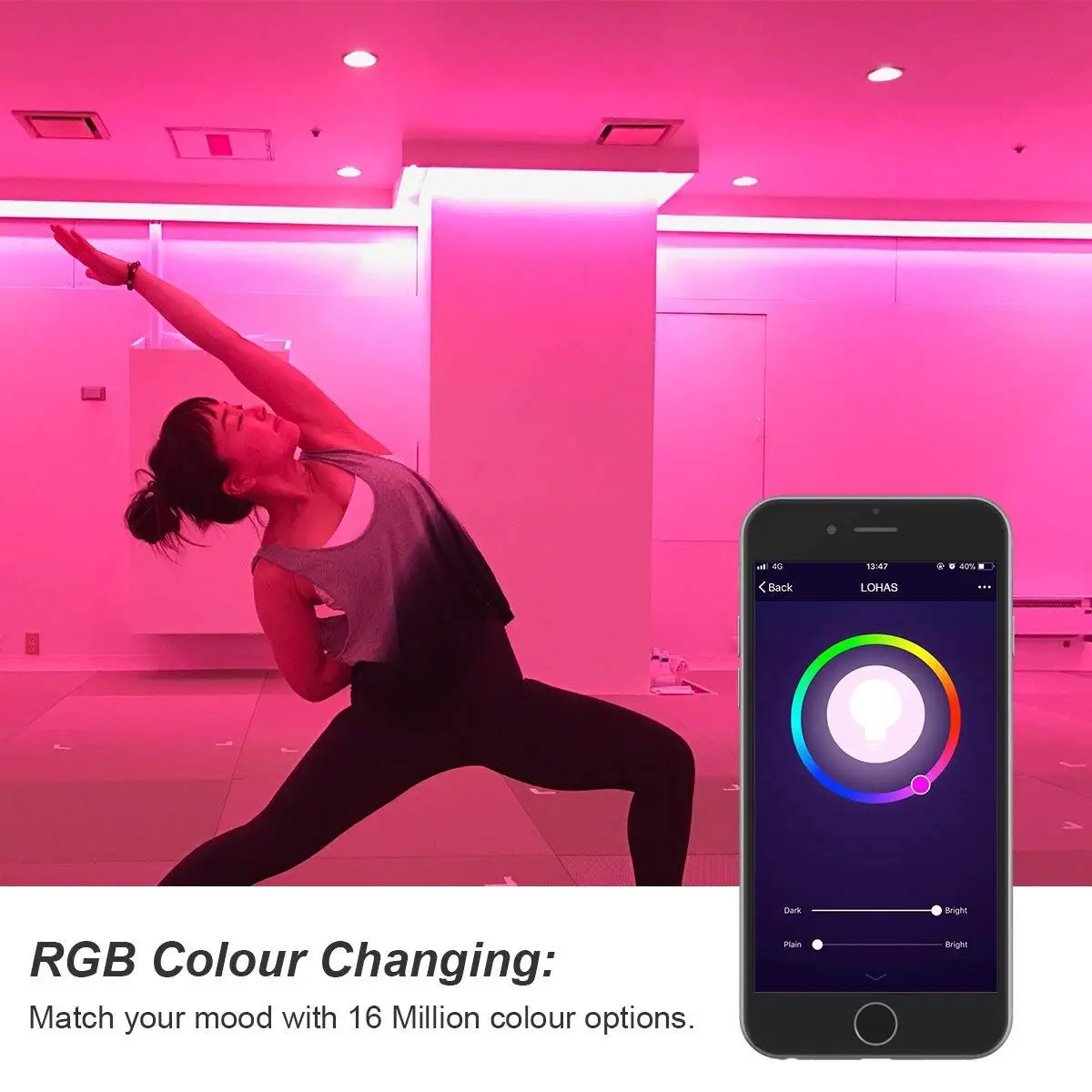 Умные светодиодные лампы B22 с Wi Fi Bayonet 5 Вт RGB светильник теплого дня регулируемой