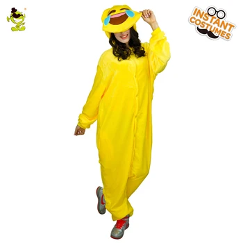 

Original New Style Adult Woman Laugh Cry Emoticon Pajamas Funny Cute Expression Jumpsuit Carnival Birthday Party Unique costume