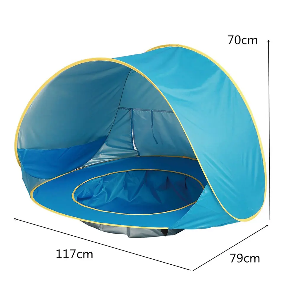 Uv-protection Children's Tent Baby Beach Tipi Teepee Portable Dry Pool Kids Tent Waterproof Outdoor Camping Playhouse Wigwam