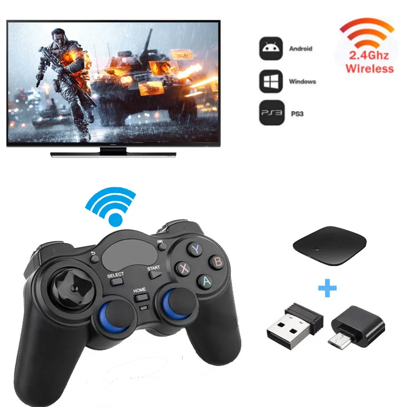 Лидер продаж 2 4G контроллер геймпад Android беспроводной джойстик Джойстик с OTG