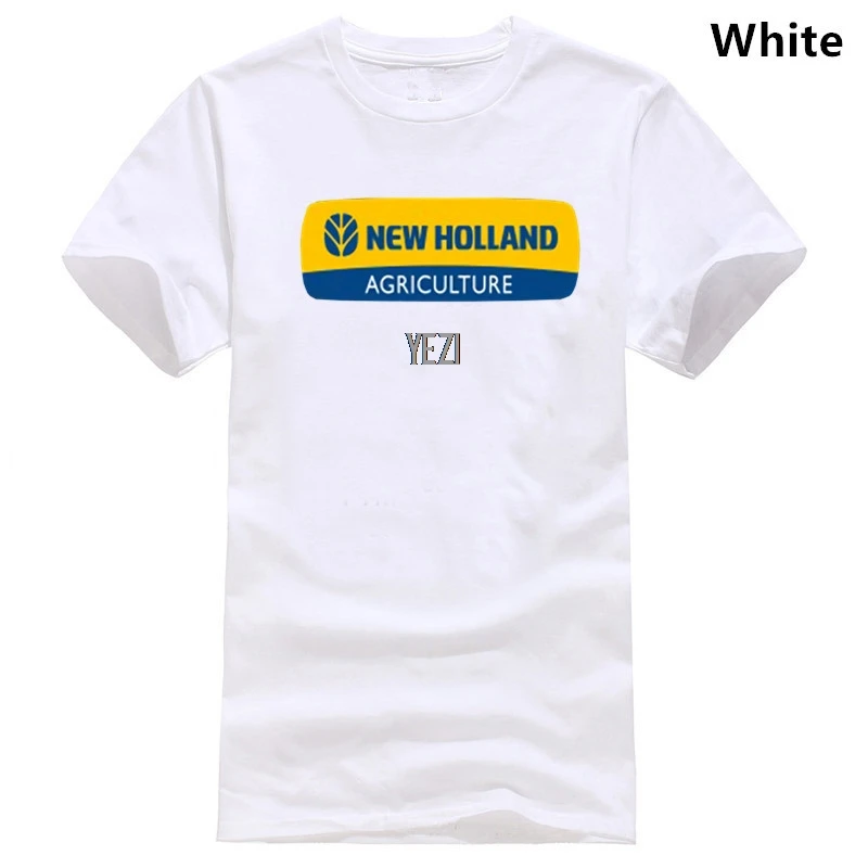 

New New Holland Tractors Agriculture Logo Men Black T-shirt Size S-3XL Sleeve T-shirt Homme T-shirt