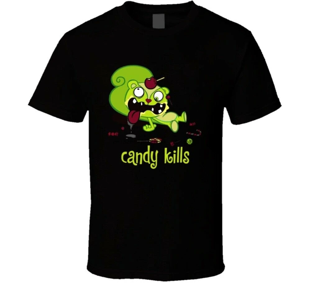 Футболка с надписью Happy Tree Friends Crazy Candy Sweet Kill |