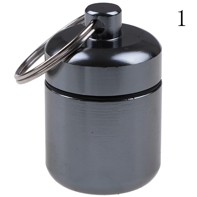 Pilulier étanche En Laiton Massif Avec Porte-Clés – 56,5 Mm – Idéal Randonnée, Camping, Voyage