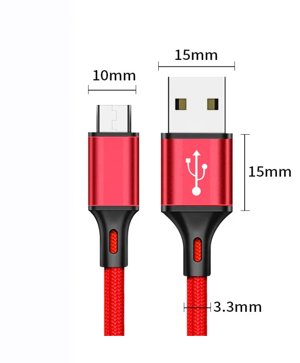 Нейлоновый Кабель Micro-USB в оплетке 1 м/2 м/3 м Синхронизация данных USB кабель зарядного устройства для samsung htc huawei Xiaomi Tablet Android USB кабели для телефонов