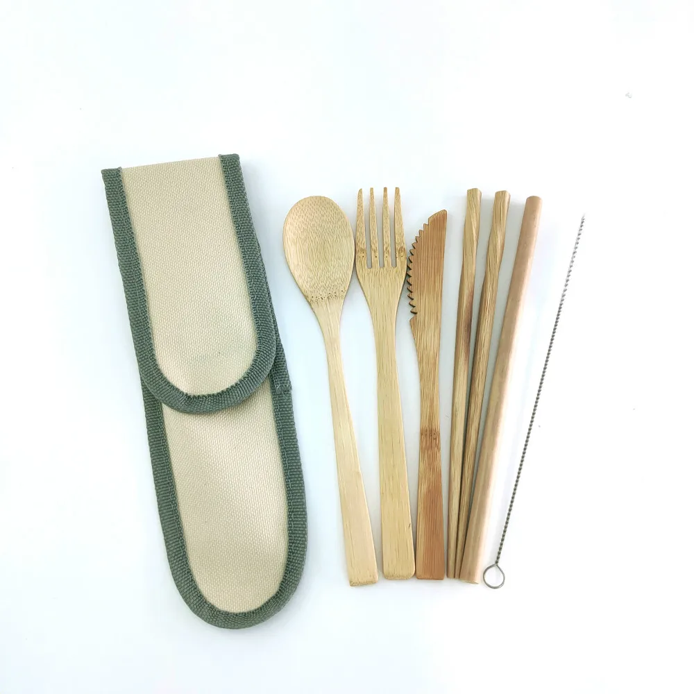 Bamboo cultlery set (7)