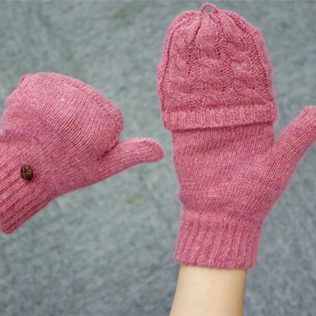 Vingerloze Handschoenen Hoge Handschoenen женские зимние перчатки с теплой подкладкой-уютные вязаные толстые перчатки варежки W1209