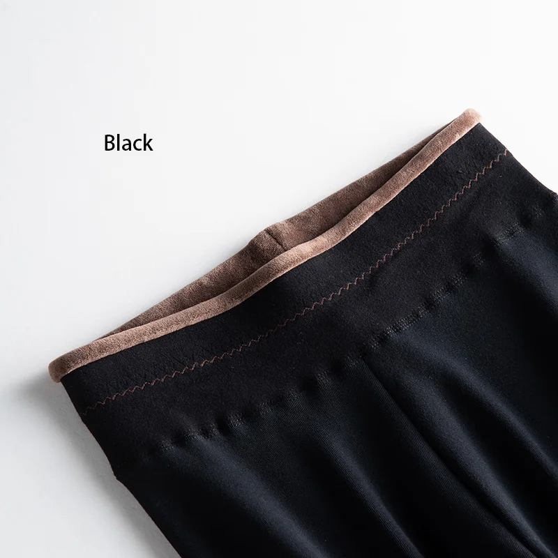 Black SCOORBEE однотонные женские бархатные хлопковые модные леггинсы осенние и зимние брюки теплые брюки утепленные кашемировые женские брюки - Цвет: Black