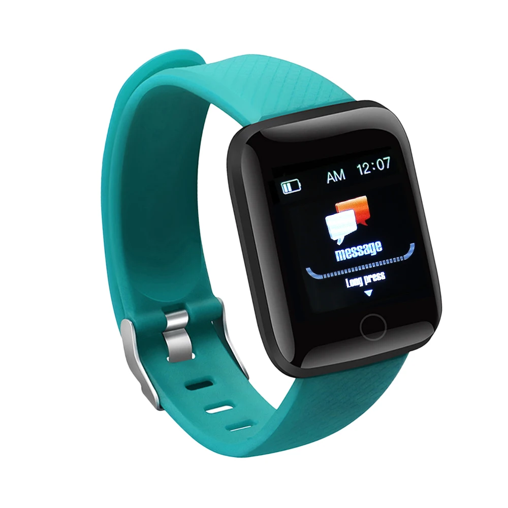 Умные часы с цветным экраном, Bluetooth, IP67, водонепроницаемые, умные часы, монитор сердечного ритма, несколько видов спорта, модель для мужчин и женщин, зарядка через usb - Цвет: 05 green