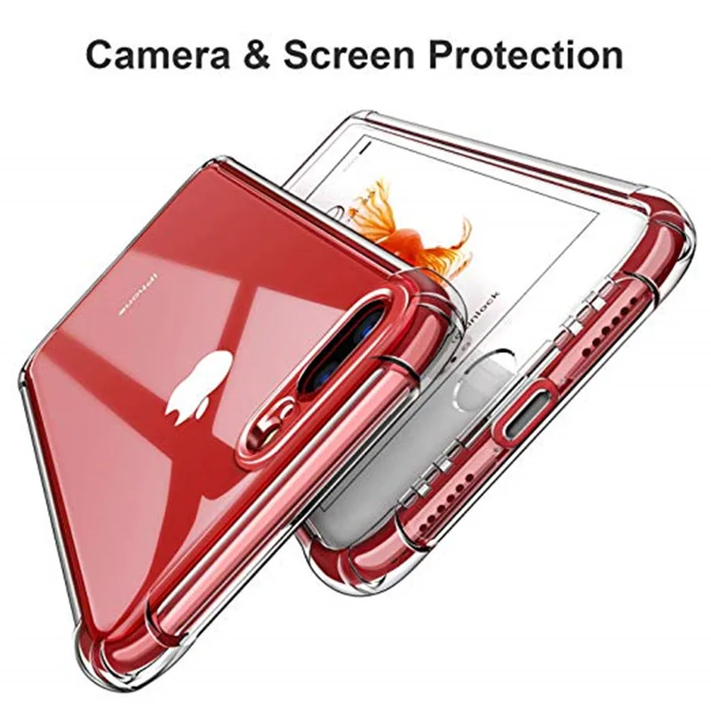 Роскошный противоударный силиконовый чехол для телефона для iPhone 11 pro max 6 6s 7 8 Plus X XS XR XSMAX прозрачная защита от падения