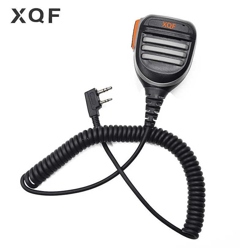 

XQF 2 Pin PTT Handheld WaterProof Speaker Mic for Baofeng Two Way Radio UV-5R GT-3TP BF 888S UV 6R GT-3 DM-5R Walkie Talkie