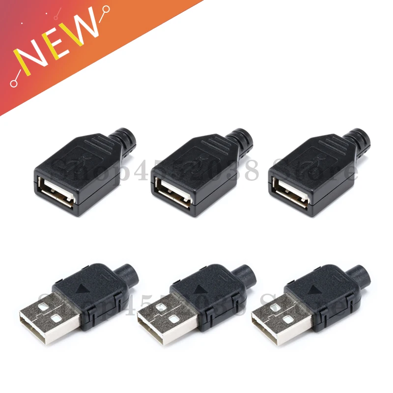 10 шт. 4 контактный разъем USB Type A папа|Соединители| |