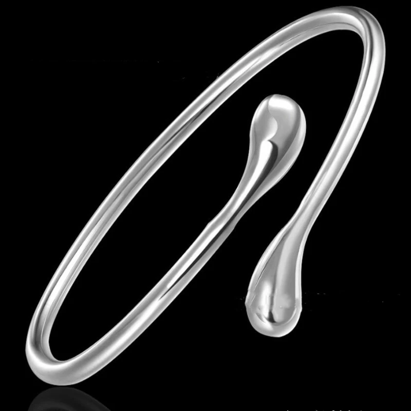 925 sterling silver 925 браслет из стерлингового серебра, 925 серебряные модные ювелирные изделия круглые головы серебряный браслет/Aepaivwa Ahraiyya - Цвет камня: 925 sterling silver